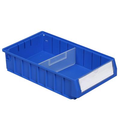 China Sustainable Rectangular Plastic Stackable Plastic Storage Bins Shelf Boxes For Parts for sale