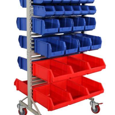 China Plastic Stackable Parts Storage Back Hang And Stackable Bins For Louvered Panel for sale