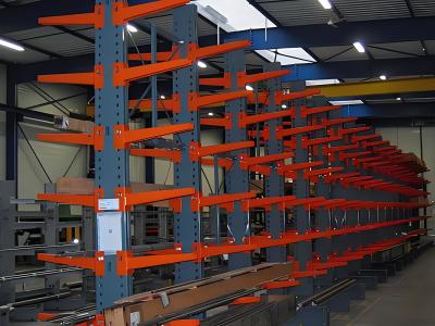 China Adjustable Powder Coated / Hot DIP Galvanized Heavy Duty Cantilever Racking For Outdoor Steel Shelves Long Material for sale