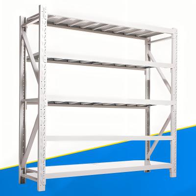 China Customization Steel Layer Board Shelves Medium Duty Boltless Metal Longspan Shelving Shelf Rack For Store for sale