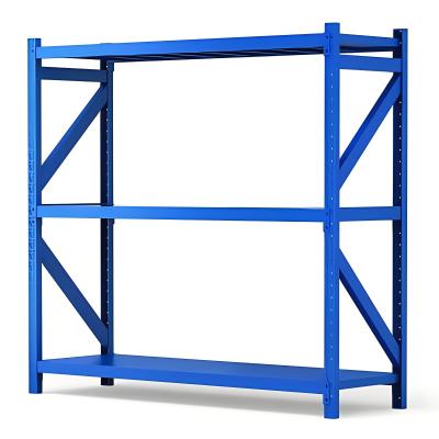 China Custom Detachable Bolts Light Duty Warehouse Rack Standard Rack Metal Racks Shelves for sale