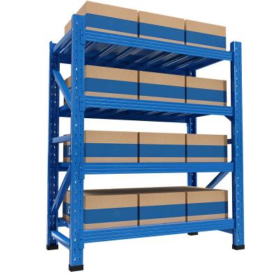 China Medium Duty Rack Steel Storage Adjustable Shelving Warehouse Medium Duty Steel Rack Metal Shelves Steel Rack for sale