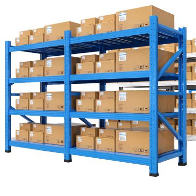 China Medium Duty Rack Steel Storage Adjustable Shelving Warehouse Gondola Display Rack for sale