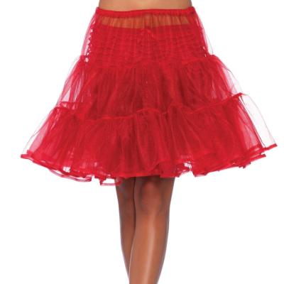 China Women's Breathable Shimmer Organza Knee Length Petticoat Skirt for sale