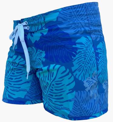 China Anti-Wrinkle Factory Price Women 5 4 Way Stretch Swim Shorts Boardshorts for sale