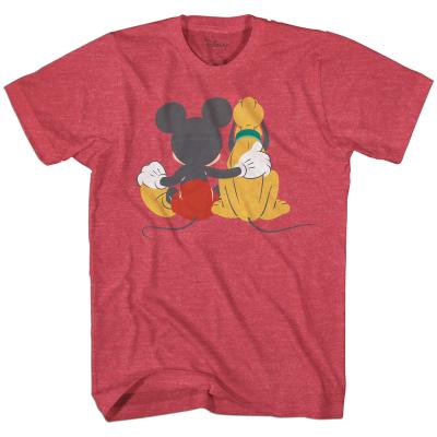 China Anti-Wrinkle Mickey and Pluto's Best Friends Adult T-Shirt for sale