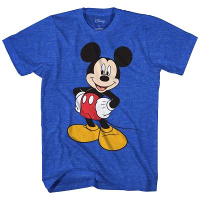 China Anti-Wrinkle Mens Mickey Mouse Full Size Graphic Short Sleeve Classic T-Shirt for sale