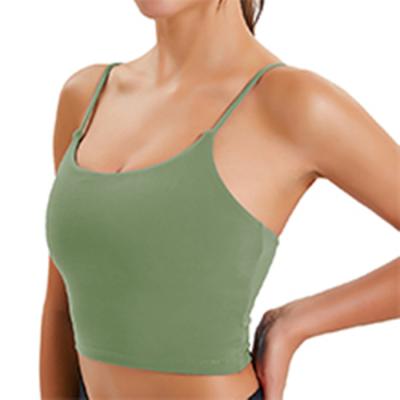 China Breathable Sleeveless Yoga Shirts Aplet Sports Seamless Bra Workout Running Tank Top Camisole With Built Shelf Bra For Women for sale