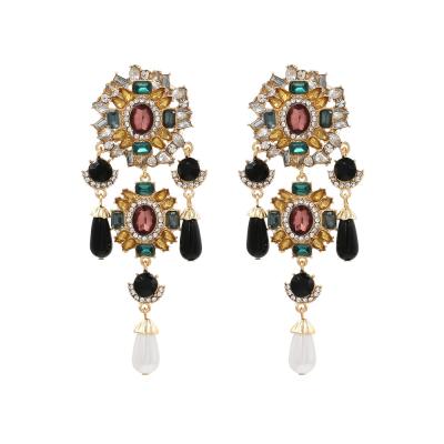 China FASHIONABLE Colorful Welwish Crystal Women Luxury Statement Style Earring ZA for sale