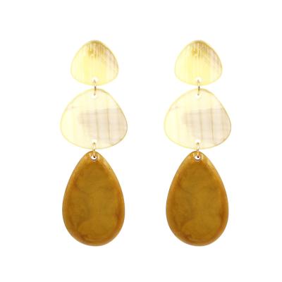 China New Hot Sale CLASSIC Stylish Girls Acetate Long Geometric Drop Dangle Resin Earring For Lady for sale