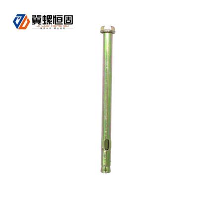 China M10 Steel Yellow Galvanized Sleeve Anchor With Hex Flange Nut for sale