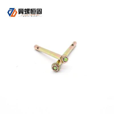 China Steel Yellow Galvanized Heavy Duty Sleeve Anchors With Hex Flange Nut for sale