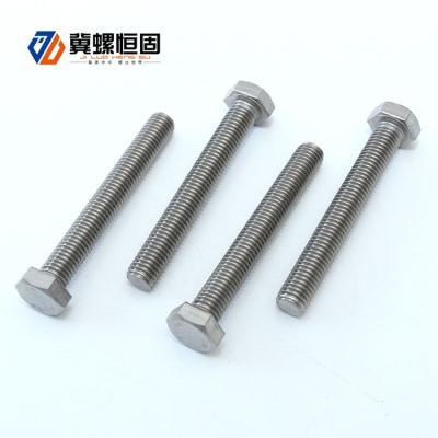 China China Stainless Steel OEM Full Thread Hex Head Bolt DIN 933 Fastener for sale