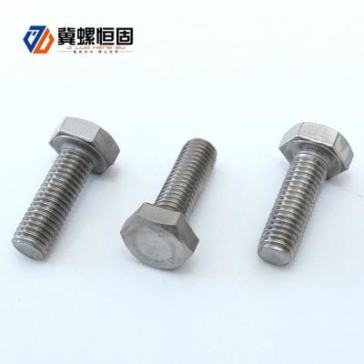 China DIN933 Color Steel Natural Hexagon Head Screws Threaded to Head for sale