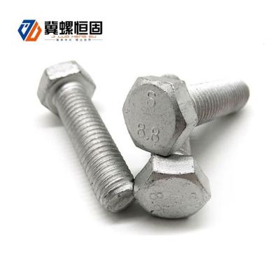 China Stainless Steel China Galvanized Hex Hex Head Bolts DIN 933 for sale