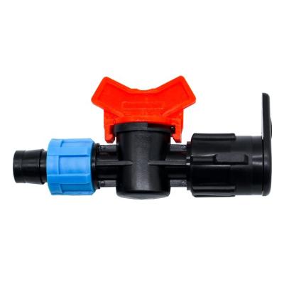 China Dn17 Plastic Drip Tape Irrigation Valve Configuration Flat Hose Mini Valve Drip Tape Valve for sale