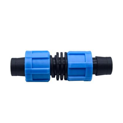 China Agriculture Irrigation Technology Drip Irrigation Super Tape Lock Coupling Drip Tape Fitting for sale