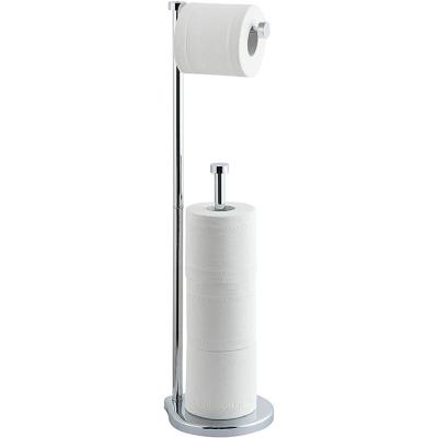 China 4 Rolls Durable Heavy Duty Toilet Paper Floor Free Standing Toilet Paper Holder for sale