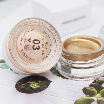 China 7 Colors High Custom Eyeshadow Dye Waterproof Hot Selling Crystal Jelly Highlighter Eyeshadow Cream Primer for sale