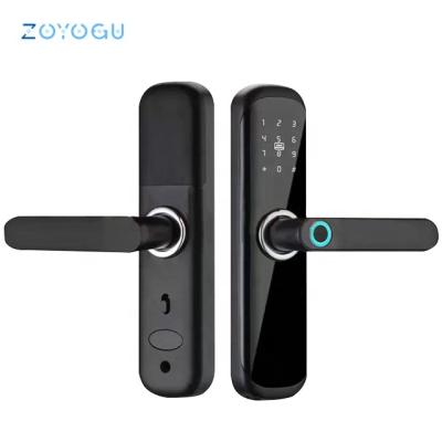 China Home Hotel Apartments Office Hot Sale Tuya WIFI Smart Fingerprint Door Lock Eight Languages Intelligent Digital Lock With Password Smart Lock for sale