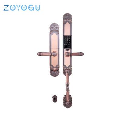 China Home Luxury European Villa Gate Outdoor Lock Fingerprint Door Lock Digital Password With Tuya Optional Smart Lock for sale