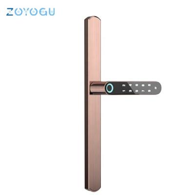 China Home Hotel Apartments Office Wholesale Tuya Bluetooth Broken Bridge Smart Fingerprint Sliding Glass Door Lock for sale