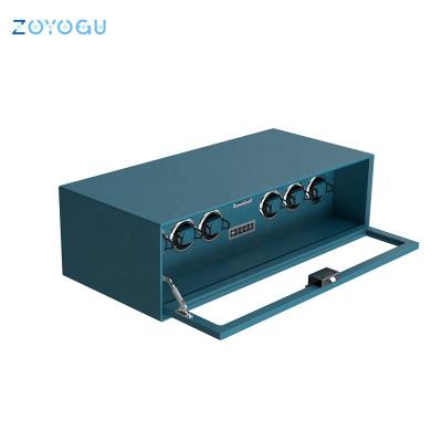 China Home Safety Intelligent Six Watch Winders Safe Leather Metal Watch Storage With Fingerprint Lock for sale