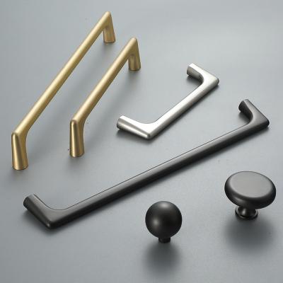 China Custom modern minimalist zinc alloy door handle cabinet door handle modern zinc alloy metal accessories customization for sale