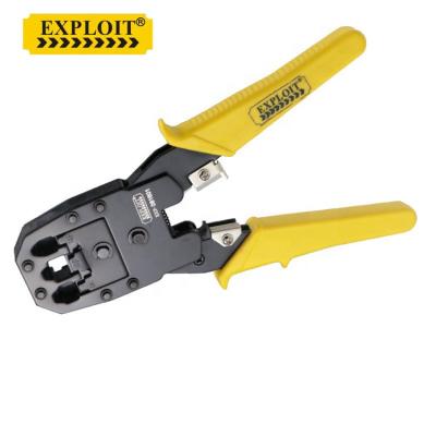 China Household Improved MULTI FUNCTIONAL Carbon Steel Network Terminal Cutter Knife Crimp Pliers 3 in 1 Cable Wire Stripper Crimping Pliers for sale