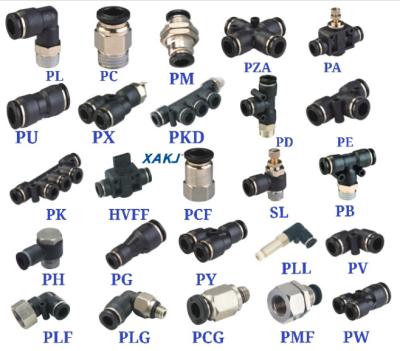 China Shops PCG Male BSPP G.Thread 1/2 of Material of Construction 1/4 3/8 1/8 with O-ring Threader-to-Tube Nickel Plated Brass One-contact Pneumatic Fittings for sale