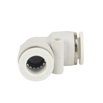 China General XAKJ PV L Equal Elbow Union Type Plastic 2 Way One-contact Push-to-Connect Fitting For 4mm 16mm PU Tube Pipe for sale