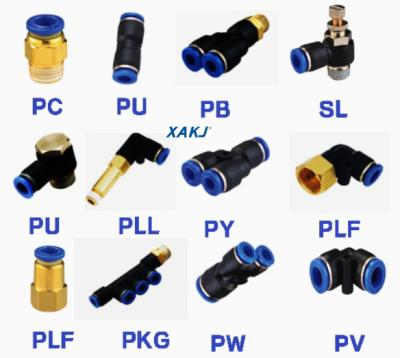 China General XAKJ PX Y-shape Tee Male 3 Way BSPT 1/8 Thread 1/4 Pneumatic Fitting 3/8 Air Fitting 1/2 Brass Coupler Connector For PU Hose 4 16mm for sale