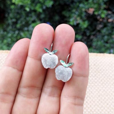 China Wholesale Custom CLASSIC Silver Drusillary 925 Crystal Stud Earrings Druzy Earring Gemstone Gift Jewelry Order Wholesale for sale