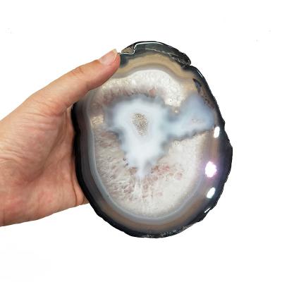 China Wholesale Natural Hot Crystal Agate Coaster Wholesale Brazilian Agate Slice for sale