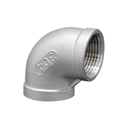 China 304 Stainless Steel Female Thread Elbow 90 Degrees Angle Connection for Long-lasting for sale