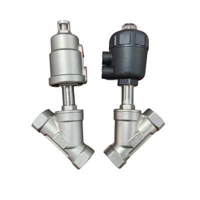 China Stainless Steel 304/316 Pneumatic Piston Angle Seat Valve for Industrial Applications for sale