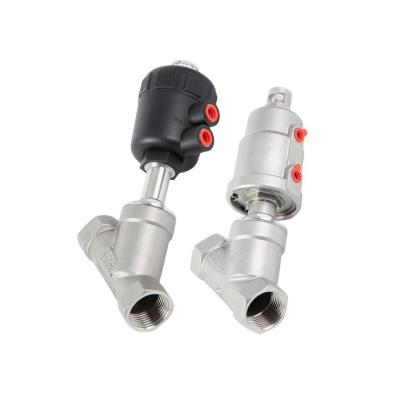 China Regulating Pneumatic Angle Seat Valve with Thread Connection NPT/BSPT/BSPP US 12/Piece for sale