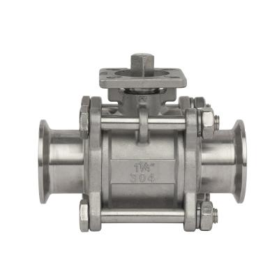 China 3PC Clamp Ball Valve ISO 5211 CF8 Customized Support and ISO 9001 Standard Certified for sale