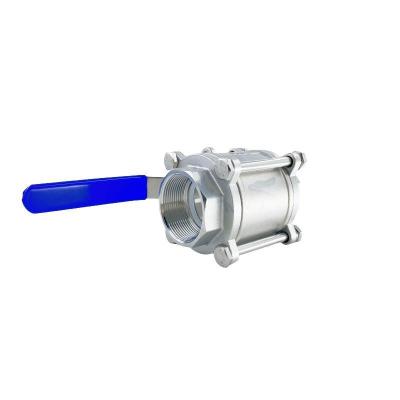 China 3 PC Stainless Steel SS316/304 CF8 CF8m Ball Valve for Water Media Industrial Usage for sale