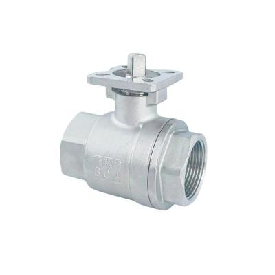 China 304/316 Stainless Steel Two-Piece Internal Screw Ball Valve with Platform Affordable for sale