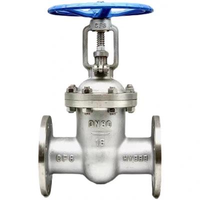 China 304 316 Stainless Steel Flanged Gate Valve Z41W-16p For High Temperature Steam Marine for sale