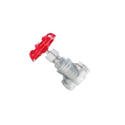 China Red SS304 316 Manual Stainless Steel Gate Valve Thread Connection Form Hard Sealed for sale