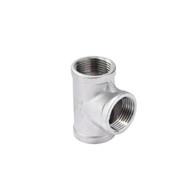 China Stainless Steel Fittings Equal Tee with Female Thread Casting Model NO. Tee 150lb for sale