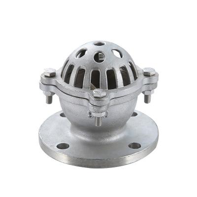 China Manual Driving Mode 304 Stainless Steel Flange Bottom Valve for Water Pump Suction for sale