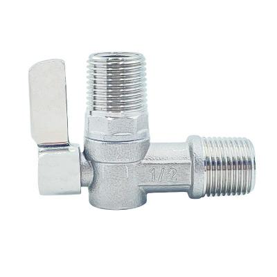 China Ordinary Temperature Stainless Steel Handle Angle Water Meter Thread Connection Form for sale