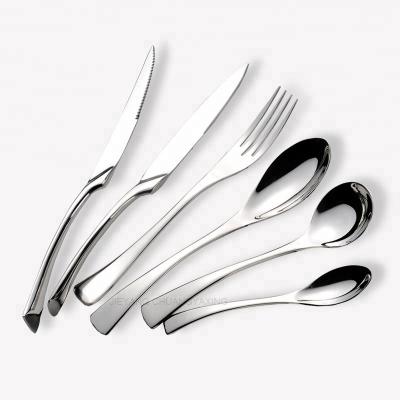 China Durable Goods Stylish Stainless Steel Knife Fork Spoon Flatware Cutlery Set, Polish High Mirror Cutlery Set for sale