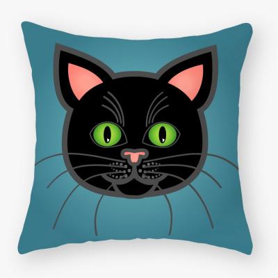 China Super Soft Home Decor 3D Cat Throw Pillow Case Sofa Plush Decorative Waist Cushion Cover 18