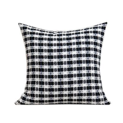 China Home Decor Checker Plaid Gingham Tile Covers Farmhouse Cushion Classic Rustic Decorative Shape Square Pillowcase for sale