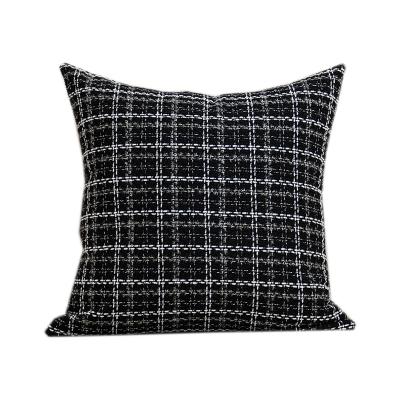 China Home Decor Buffalo Checkers Plaid Farmhouse Christmas Decor Black And White Pillow Covers Cushion Soft Cover Decorative Pillow Case for sale