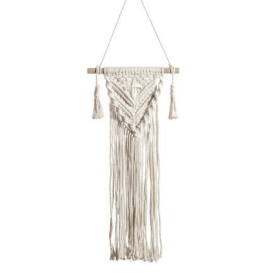 China Simple Custom Bohemian Macrame Tassels Hand Woven Tapestry Nordic Gobly Hanging Machine Woven Tapestry for sale